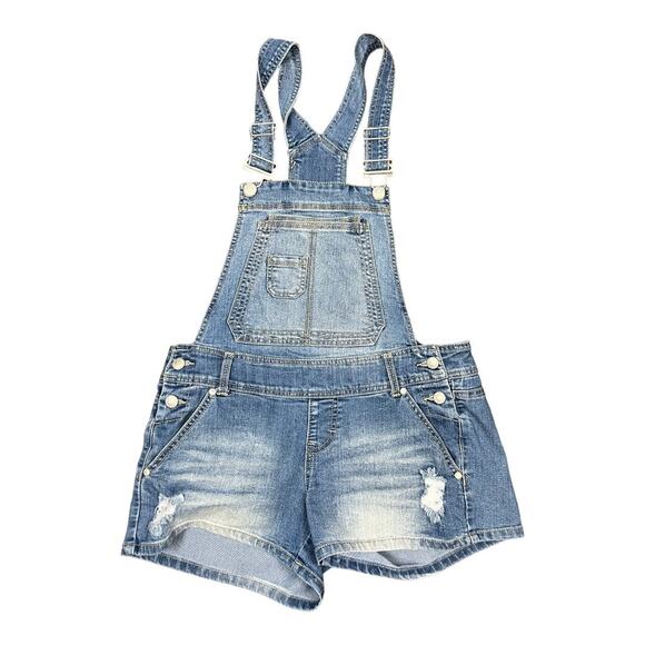 Blue Spice Womens Juniors sz 9 Overalls Shortalls y2k Style Streetwear - Picture 1 of 7